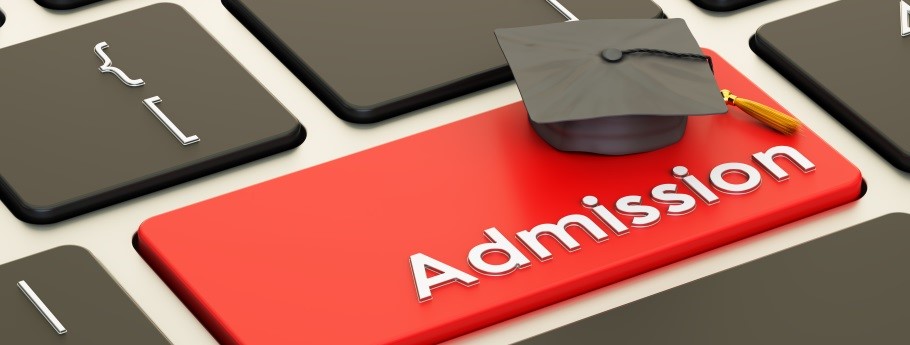 Admissions image - button on a keyboard