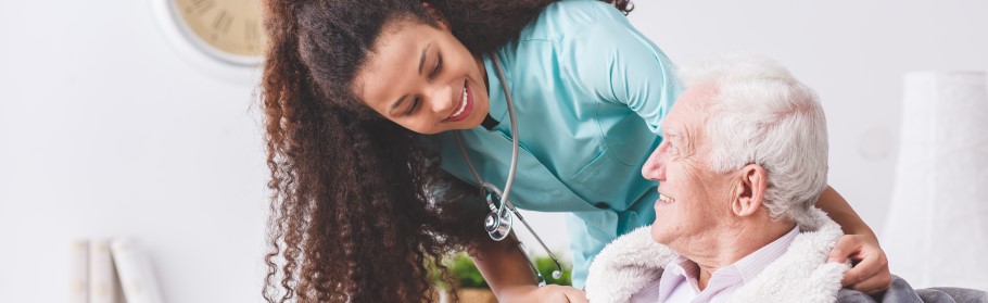 Image of a nurse treating a patient