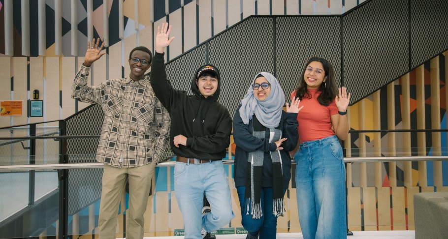 Image of a group of students on campus