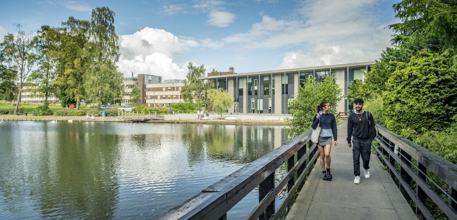 Image of two students walking