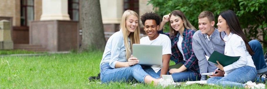 Students attending a university event