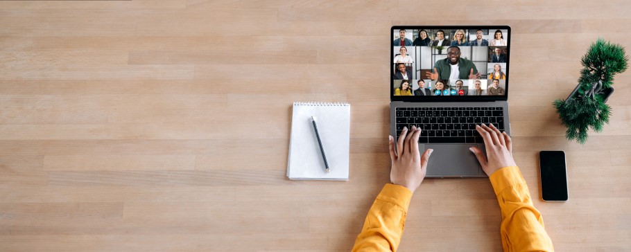 Image of a student attending a virtual open day