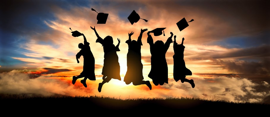 Image of students celebrating their graduation