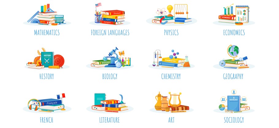 Image demonstrating different university subjects