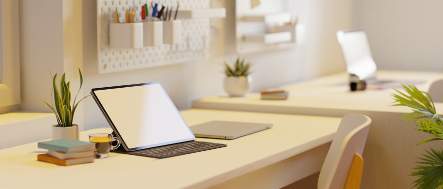 Image of a university student workstation