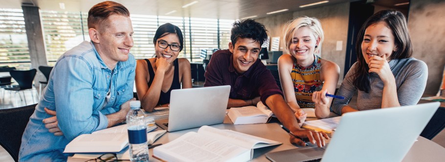 Image of a group of students in an informal seminar