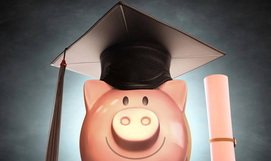 Picture of a money box with a graduation cap