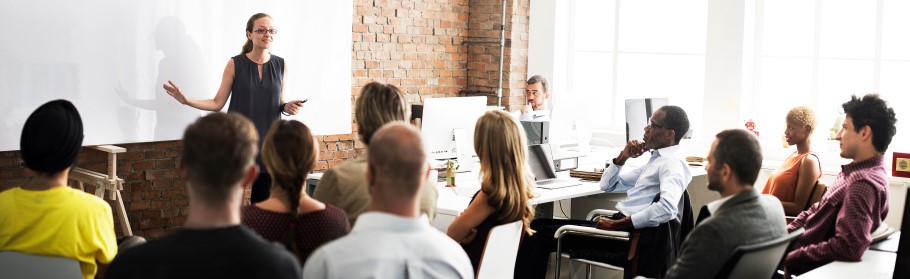 Image of a guest speaker from a university delivering a school CPD workshop